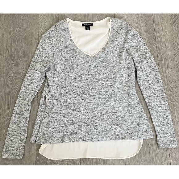 White House Black Market Sweaters - White House Black Market Layered Grey Sweater